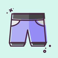 Icon Shorts. related to Fashion symbol. MBE style. simple design editable vector