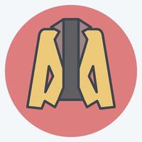 Icon Suit. related to Fashion symbol. color mate style. simple design editable vector