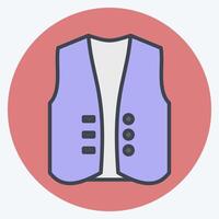 Icon West Coart. related to Fashion symbol. color mate style. simple design editable vector