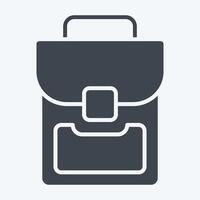 Icon Bag Pack. related to Fashion symbol. glyph style. simple design editable vector