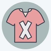 Icon T Shirt. related to Fashion symbol. color mate style. simple design editable vector