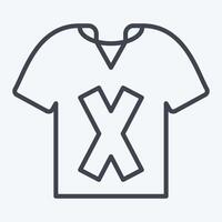 Icon T Shirt. related to Fashion symbol. line style. simple design editable vector