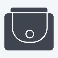 Icon Female Wallet. related to Fashion symbol. glyph style. simple design editable vector