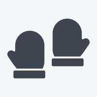 Icon Gloves. related to Fashion symbol. glyph style. simple design editable vector