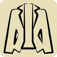 Icon Suit. related to Fashion symbol. hand drawn style. simple design editable vector