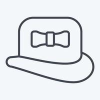 Icon Hat. related to Fashion symbol. line style. simple design editable vector