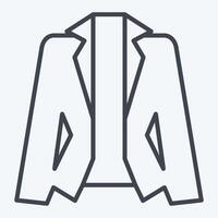 Icon Suit. related to Fashion symbol. line style. simple design editable vector