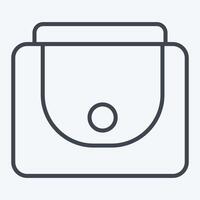 Icon Female Wallet. related to Fashion symbol. line style. simple design editable vector