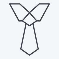 Icon Tie. related to Fashion symbol. line style. simple design editable vector
