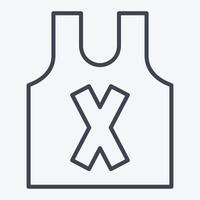 Icon Under Shirt. related to Fashion symbol. line style. simple design editable vector