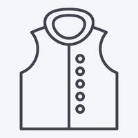 Icon Vest. related to Fashion symbol. line style. simple design editable vector