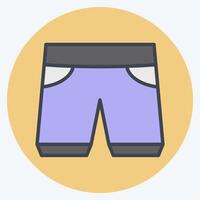 Icon Shorts. related to Fashion symbol. color mate style. simple design editable vector