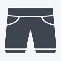 Icon Shorts. related to Fashion symbol. glyph style. simple design editable vector