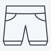 Icon Shorts. related to Fashion symbol. line style. simple design editable vector