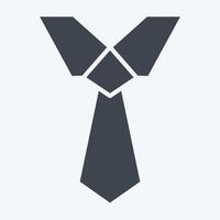 Icon Tie. related to Fashion symbol. glyph style. simple design editable vector