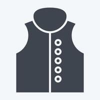 Icon Vest. related to Fashion symbol. glyph style. simple design editable vector