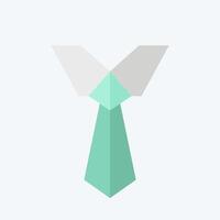 Icon Tie. related to Fashion symbol. flat style. simple design editable vector