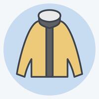 Icon Zip Hoody. related to Fashion symbol. color mate style. simple design editable vector