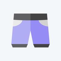 Icon Shorts. related to Fashion symbol. flat style. simple design editable vector