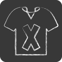 Icon T Shirt. related to Fashion symbol. chalk Style. simple design editable vector