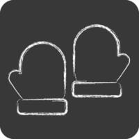 Icon Gloves. related to Fashion symbol. chalk Style. simple design editable vector
