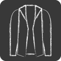 Icon Jacket. related to Fashion symbol. chalk Style. simple design editable vector