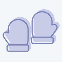 Icon Gloves. related to Fashion symbol. two tone style. simple design editable vector