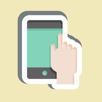 Icon Mobile Apss. related to Media and Advertising symbol. glyph style. editable vector