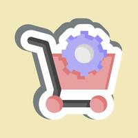 Icon E Commerce Optimization. related to Media and Advertising symbol. glyph style vector