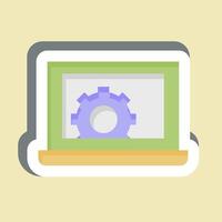 Icon Web Development. related to Media and Advertising symbol. glyph style vector