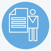 Icon Client Brief. related to Media and Advertising symbol. blue eyes style. editable vector