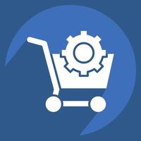 Icon E Commerce Optimization. related to Media and Advertising symbol. long shadow style vector
