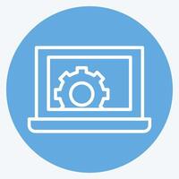 Icon Web Development. related to Media and Advertising symbol. blue eyes style vector