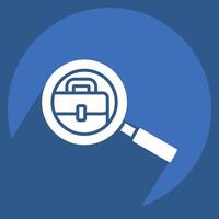 Icon Job Search. related to Media and Advertising symbol. long shadow style. editable vector