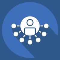 Icon Social Media Effect. related to Media and Advertising symbol. long shadow style vector