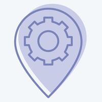 Icon Places Optimization. related to Media and Advertising symbol. two tone style vector
