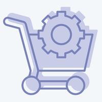 Icon E Commerce Optimization. related to Media and Advertising symbol. two tone style vector