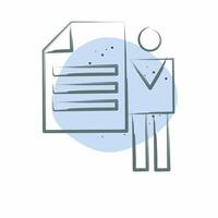 Icon Client Brief. related to Media and Advertising symbol. Color Spot Style. editable vector