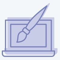 Icon Web Design. related to Media and Advertising symbol. two tone style. editable vector