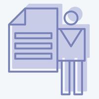 Icon Client Brief. related to Media and Advertising symbol. two tone style. editable vector