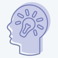 Icon Creativity. related to Media and Advertising symbol. two tone style. editable vector