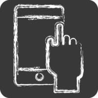 Icon Mobile Apss. related to Media and Advertising symbol. chalk Style. editable vector
