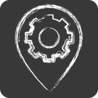 Icon Places Optimization. related to Media and Advertising symbol. chalk Style vector