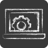Icon Web Development. related to Media and Advertising symbol. chalk Style vector