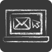 Icon E-Mail. related to Media and Advertising symbol. chalk Style. editable vector