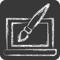 Icon Web Design. related to Media and Advertising symbol. chalk Style. editable vector