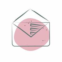 Icon E Mail Marketing. related to Media and Advertising symbol. Color Spot Style. editable vector