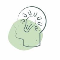 Icon Creativity. related to Media and Advertising symbol. Color Spot Style. editable vector