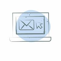 Icon E-Mail. related to Media and Advertising symbol. Color Spot Style. editable vector