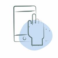 Icon Mobile Apss. related to Media and Advertising symbol. Color Spot Style. editable vector